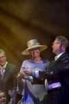 10 September 2018 Koningin Maxima bezoekt industrieel erfgoedcomplex CHV Noordkade in Veghel. Tijdens haar bezoek opent de Koningin het nieuwe Theater De Blauwe Kei.
Roos v d Meijden en Koningin Maxima