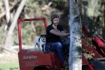 Boekel 10 oktober 2018
Steffi Verhagen aan het werk bij haar boerderij. In beokel zijn momenteel veel wolven waar jacht op wordt gemaakt door jagers.