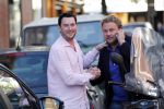 Amsterdam 16 oktober 2018
Wesly Bronkhorst en Tino Martin op de pc hooftstraat. Wesly is op zijn scooter.