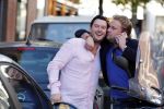 Amsterdam 16 oktober 2018
Wesly Bronkhorst en Tino Martin op de pc hooftstraat. Wesly is op zijn scooter.
