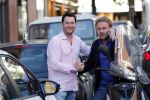 Amsterdam 16 oktober 2018
Wesly Bronkhorst en Tino Martin op de pc hooftstraat. Wesly is op zijn scooter.