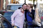 Amsterdam 16 oktober 2018
Wesly Bronkhorst en Tino Martin op de pc hooftstraat. Wesly is op zijn scooter.