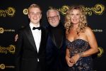 Amsterdam 9 oktober 2019
Uitreiking televizierring 2019 in AFAS Live. Annette Barlo met man Frank Timmer en zoon