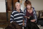 Boekel 19 oktober 2019
Meerdere boeren van boer zoekt vrouw stan op een mini markt in de stallen van Boerin Steffi. Boer Jan Ybema en Pauline v Rijsoort