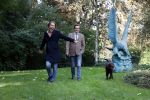 Den Haag 24 oktober 2019
Frank Jansen en Rogier Smit ( Paleis voor een prikkie) laten hun honden uit. Frank en Rogier