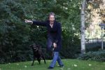 Den Haag 24 oktober 2019
Frank Jansen en Rogier Smit ( Paleis voor een prikkie) laten hun honden uit. Frank en Rogier