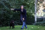 Den Haag 24 oktober 2019
Frank Jansen en Rogier Smit ( Paleis voor een prikkie) laten hun honden uit. Frank en Rogier