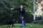 Den Haag 24 oktober 2019
Frank Jansen en Rogier Smit ( Paleis voor een prikkie) laten hun honden uit. Frank en Rogier