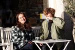 Amsterdam 31 oktober 2019
Holly Brood en Soy Kroon op terras.