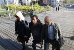Antwerpen, 10 Oktober 2019
Imanuelle Grives met een vriendin en haar advocaat  John Maes