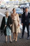Amsterdam 4 november 2019
Koningin Maxima en prinses Beatrix arriveren bij uitreiking prins Bernhard cultuurprijs in theater aan het IJ.