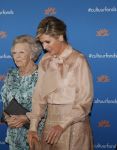 Amsterdam 4 november 2019
Koningin Maxima en prinses Beatrix arriveren bij uitreiking prins Bernhard cultuurprijs in theater aan het IJ.