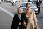Amsterdam 4 november 2019
Koningin Maxima en prinses Beatrix arriveren bij uitreiking prins Bernhard cultuurprijs in theater aan het IJ.