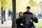 Amsterdam 15 oktober 2020
Eva Jinek en haar vriend Dexter van der Voorn wandelend in Amsterdam zuid