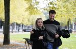 Amsterdam 15 oktober 2020
Eva Jinek en haar vriend Dexter van der Voorn wandelend in Amsterdam zuid