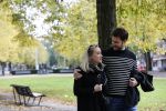 Amsterdam 15 oktober 2020
Eva Jinek en haar vriend Dexter van der Voorn wandelend in Amsterdam zuid