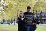 Amsterdam 15 oktober 2020
Eva Jinek en haar vriend Dexter van der Voorn wandelend in Amsterdam zuid