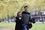 Amsterdam 15 oktober 2020
Eva Jinek en haar vriend Dexter van der Voorn wandelend in Amsterdam zuid