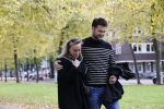 Amsterdam 15 oktober 2020
Eva Jinek en haar vriend Dexter van der Voorn wandelend in Amsterdam zuid
