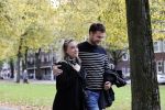 Amsterdam 15 oktober 2020
Eva Jinek en haar vriend Dexter van der Voorn wandelend in Amsterdam zuid