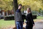 Amsterdam 15 oktober 2020
Eva Jinek en haar vriend Dexter van der Voorn wandelend in Amsterdam zuid