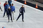 Amsterdam 4 november 2020
Kees Boot en Kim Lammers  schaatsend op de Jaap Edenbaan.