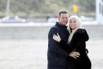 Scheveningen 22 oktober 2020
Samantha de Jong ( Barbie) hoogzwanger op het strand met partner Gerrit