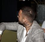 Amsterdam 15 november 2021
Boekpresentatie van Dries Roelvink bij restaurant La Brochette. Dave Roelvink tatoo