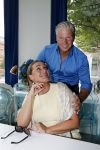 Amsterdam 21 augustus 2015 
Dries en Honoria Roelvink gaan in de nieuwe blushing van Gordon in Amsterdam een koffie drinken.
Dries en Honoria zijn binnenkort 5 jaar getrouwd