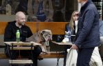 Amsterdam 29 oktober 2022
Davy Klaassen met zijn hond op terras.