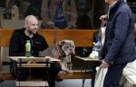 Amsterdam 29 oktober 2022
Davy Klaassen met zijn hond op terras.