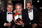 Amsterdam 17 oktober 2024
Het televizierring gala 2024  in carre . Winnaar dwars door de lage landen met Arnout Hauben Philippe Niclaes en Ruben Callens