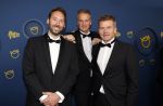 Amsterdam 17 oktober 2024
Het televizierring gala 2024  in carre . Winnaar dwars door de lage landen met Arnout Hauben Philippe Niclaes en Ruben Callens