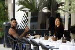 Amsterdam 8 augustus 2024
Famke Louise en Denzel Slager lunchen in Amsterdam zuid . Ze rijden in een electrische Porsche Tacan