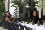Amsterdam 8 augustus 2024
Famke Louise en Denzel Slager lunchen in Amsterdam zuid . Ze rijden in een electrische Porsche Tacan
