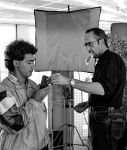 Rosmalen, 28 augustus 1989
Studiofotograaf Herman de Winter met een sessie met PSV Voetballer Romario bij het huis van de Toekomst