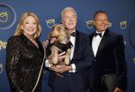Amsterdam 17 oktober 2024
Het televizierring gala 2024  in carre . Andre v Duin won een Oeuvre ring . Hij kwam samen met vriend Fernando en Janny v d Heijden en haar hondje Nhaan