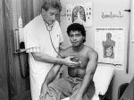 Geldrop, 30 Oktober 1989
Romario met Dr. Wolf in het Anna Ziekenhuis in Geldrop