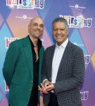 Rotterdam 12 oktober 2025
Premiere Hairspray in het oude Luxor in Rotterdam. Frank Sanders met een kennis