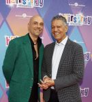 Rotterdam 12 oktober 2025
Premiere Hairspray in het oude Luxor in Rotterdam. Frank Sanders met een kennis