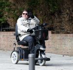 Amsterdam 9 oktober 2025
Martijn Krabbe in scootmobiel in Amsterdam zuid.