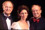 Scheveningen 21-11-1999
Premiere van de musical Elisabeth in het circustheater in Scheveningen.
Joop v d Ende met Pia Douwes en de schrijver van Elisabeth
