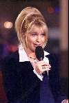 Linda de Mol tijdens de presentatie van DOMINO-DAY 1999
Zuidlaren
