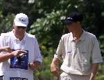 Kuala Lumpur 18 november 1999
World Cup Golf 1999
The Mines Resort City, Maleisie
Eerste dag Maarten Lafeber met manager/caddy Michiel Floris