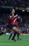 Barcelona, 23 oktober 1999
FC Barcelona-Athletic de Bilbao, 4-0
Phillip Cocu is blij met 1-0 op de achtergrond RIVALDO