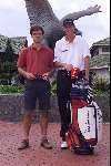 KUALA LUMPUR 17 November 1999
Worldcup Golg 1999
MAARTEN LAFEBER met zijn trainer Ruud Bos