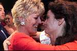 Scheveningen 21 November 1999
Premiere van de musical Elisabeth in het circustheater in Scheveningen.
Simone Kleinsma met Pia Douwes