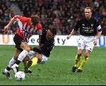 Eindhoven, 26 november 2000
PSV-NAC, eindstand 2-1
Kezman ( maker van 2 doelpunten) Jeffrey v As en Alfred Schreuder