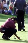 Marbella 12 november 2000
 Golfclub Valderrama American Express Championships.
Tiger Woods  golfen   putten