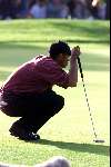 Marbella 12 november 2000
 Golfclub Valderrama American Express Championships.
Tiger Woods  golfen   putten